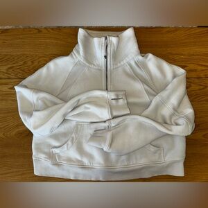 Lululemon Scuba Funnel Neck Half Zip - M/L in Bone